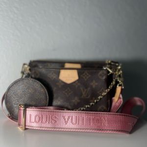 Multi Pink Designers Crossbody Handbag w/ Coin Wallet